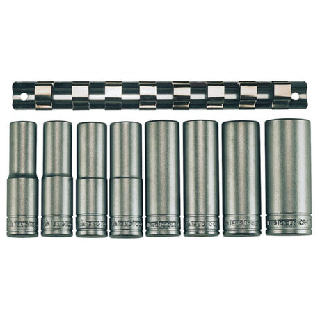 Teng 9pc deep socket set, 1/2in drive, 13-24mm, 6-point design, durable for automotive and DIY tasks, perfect for any toolkit.