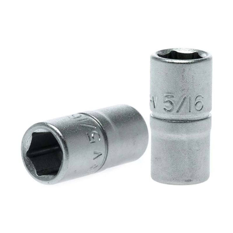 Teng 1/4in Drive Socket 5/16in, durable steel design, perfect for automotive repairs and tight spaces.