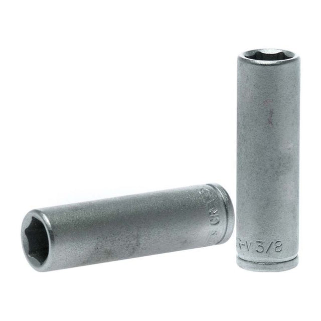 Teng 1/4in Dr. Deep Socket 3/8in, crafted from chrome vanadium steel, ideal for accessing deep fasteners in automotive tasks.