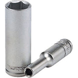 Teng 1/4in Dr. Deep Socket 6mm made from durable chrome vanadium steel for precision automotive and DIY tasks.