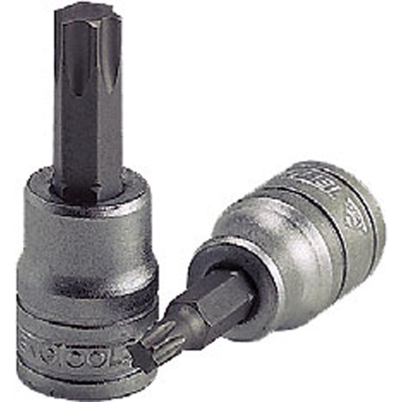 Teng 1/4in Dr. TX Bit Socket TX10 in chrome vanadium steel, ideal for automotive and DIY work with a compact design.