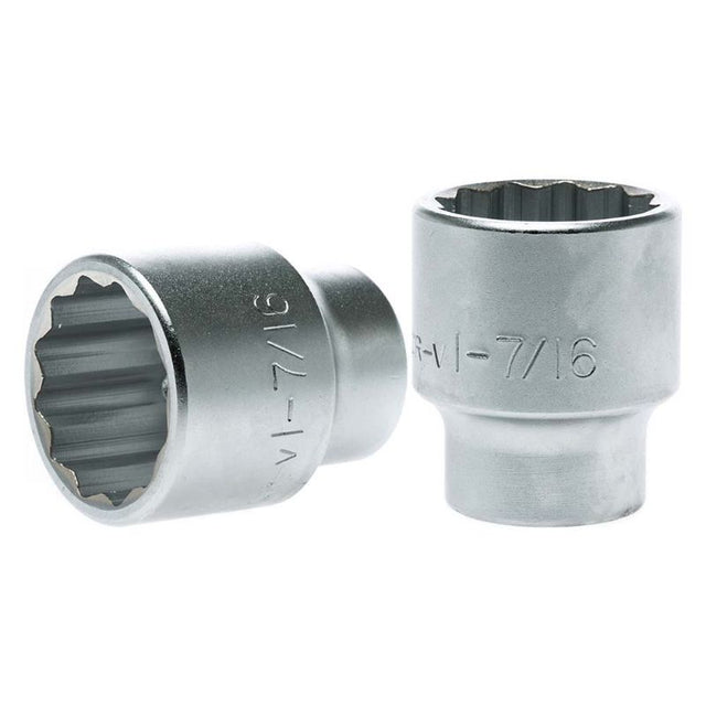 Teng 3/4in drive socket, 1-7/16in size, 12-point design, available in NZ with free shipping.