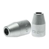 Teng 3/8in Dr. Coupler Adaptor for 1/4in Hex, durable chrome vanadium steel, 28mm long, ideal for sockets and bits.