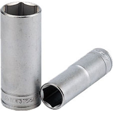 Teng 3/8in drive deep socket 7/16in made from chrome vanadium steel, ideal for recessed nuts and bolts with corrosion-resistant finish.