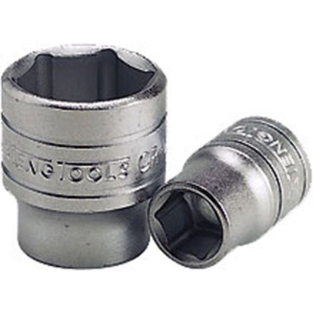 Teng 3/8in Drive Socket 11mm, chrome vanadium steel, deep well design for secure grip, ideal for automotive and DIY tasks.