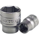 Teng 3/8in drive 14mm socket, made of chrome vanadium steel for durability, ideal for mechanics and DIY projects.