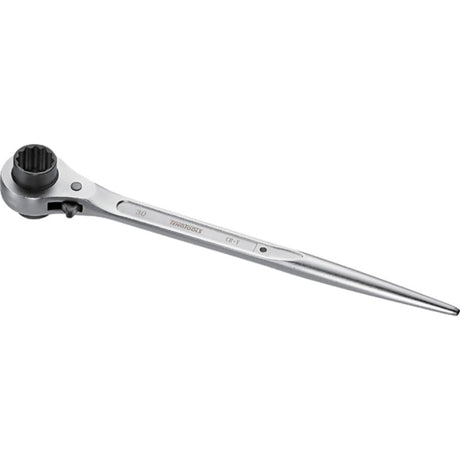 Teng Ratchet Podger Wrench 27mm x 30mm, featuring a 32-tooth ratchet, ergonomic design, and 500mm length for heavy-duty tasks.