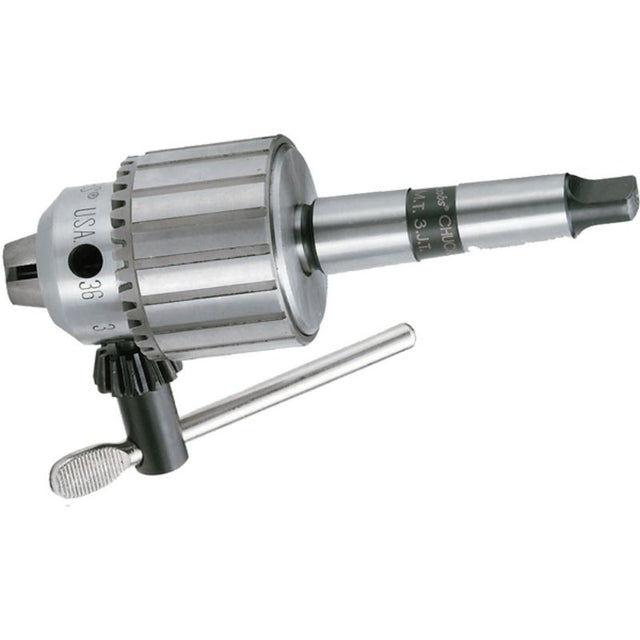 Holemaker 13mm Drill Chuck with 2MT Arbor, designed for precision drilling and easy bit changes in workshops.