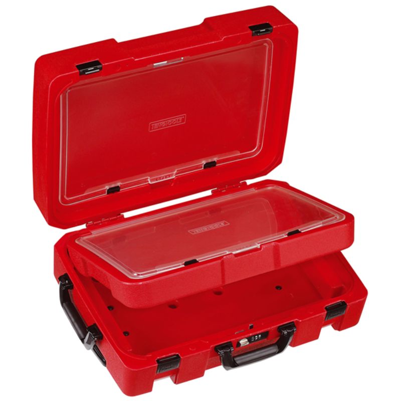 Teng Lockable Service Tool Case with combination lock, wheels, and compartments for customizable tool storage and organization.