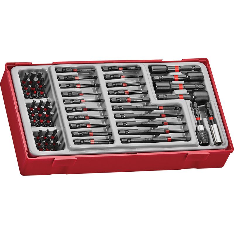 Teng 53pc Impact Bits Set in TC-Tray, featuring durable bits and accessories for efficient power tool fastening.