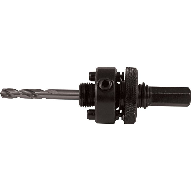 7/16in hex shank arbor for Holemaker UN100 series holesaws, compatible with sizes 32 to 152mm.