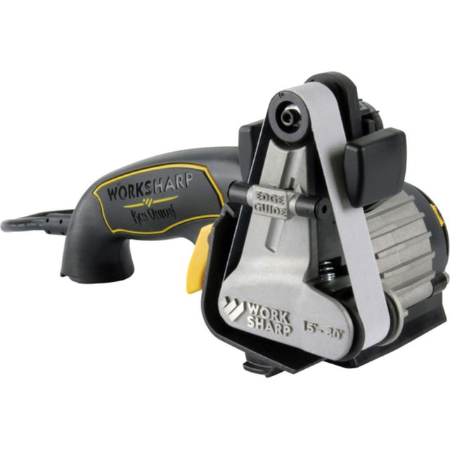 Worksharp Knife & Tool Sharpener - 'Ken Onion' Edition, featuring adjustable guides and premium belts for precise and efficient sharpening.