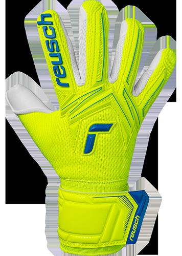 Junior Goalkeeper Gloves Reusch Attrakt Freegel Advance Yellow/Blue Size 6