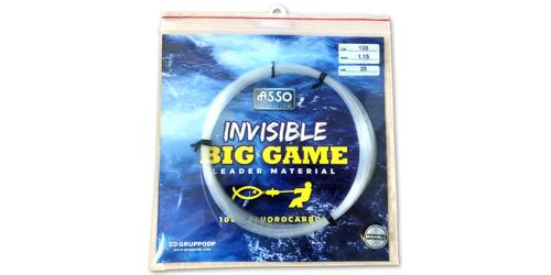 Big Game Fluorocarbon Fishing Leader Asso Invisible 20m 250lb