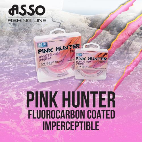 Fluorocarbon Coated Fishing Line Asso Pink Hunter 300m 12lb