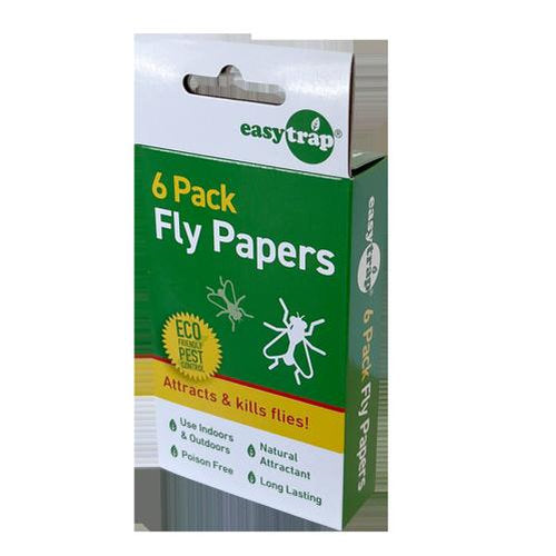 Sticky Fly Paper Traps Easytrap Pack of 6