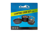 Stackable Camping Cooking Pot Set with Handles 3 Piece