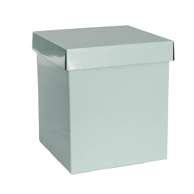 Gift Box with Lid Tall Flat Pack Sage Green (22x22x25cmH)
