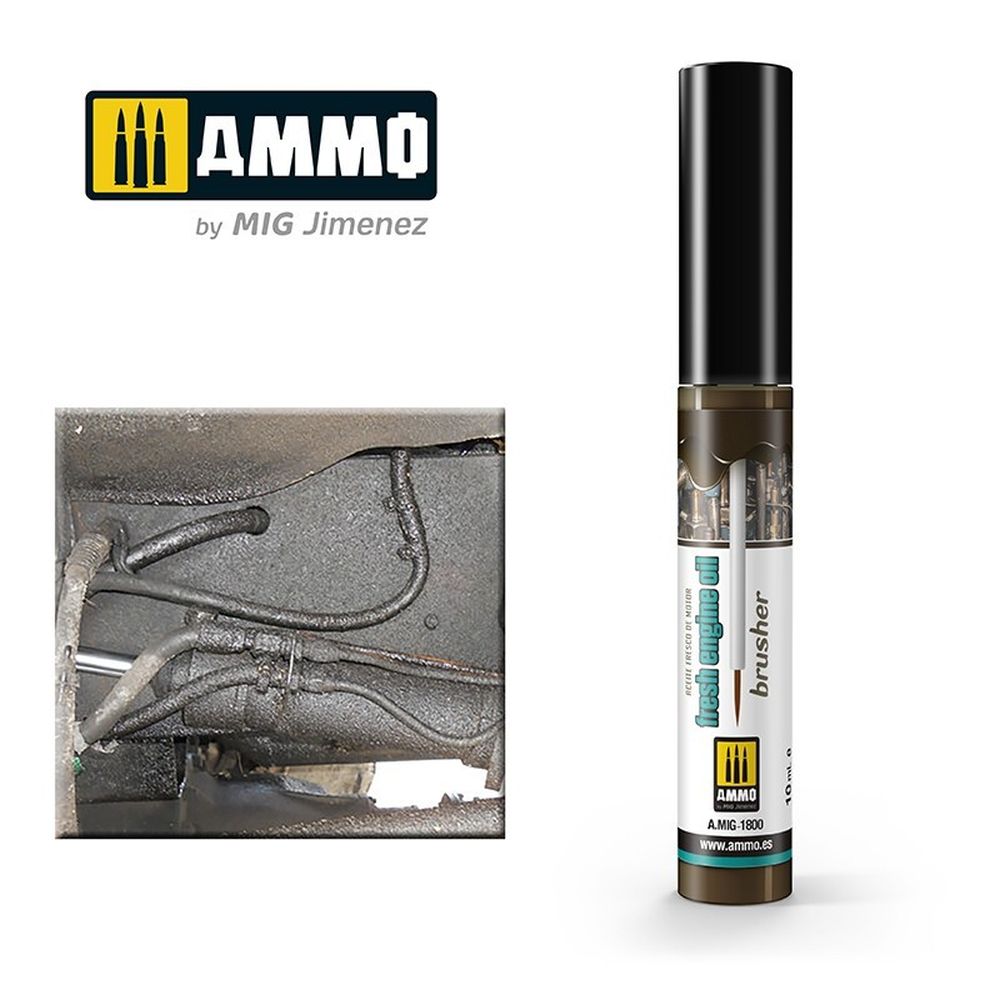Ammo by MIG - Effects Brusher - Fresh Engine Oil 10ml - Model Paint