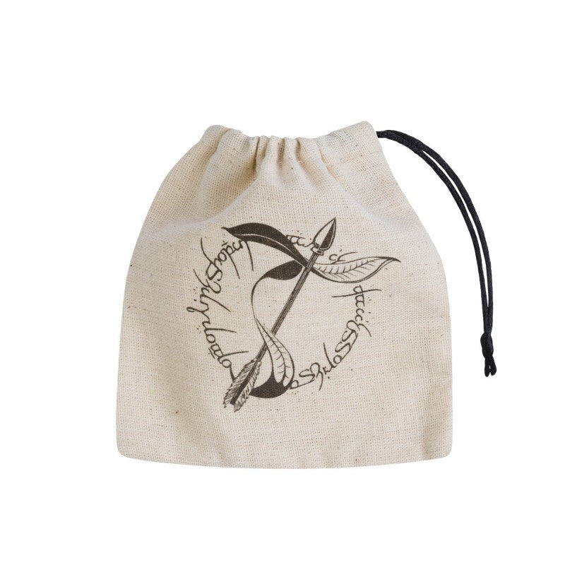 Q Workshop Elvish Basic Dice Bag Beige and Black