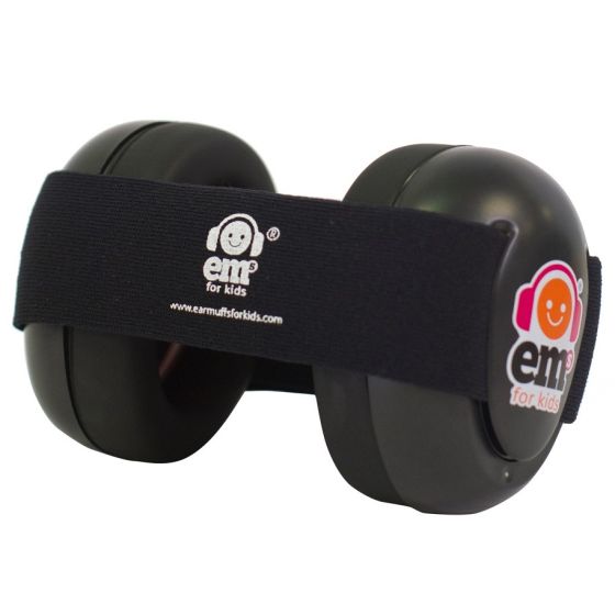 Baby Earmuffs - Black/Black - Em's 4 Kids