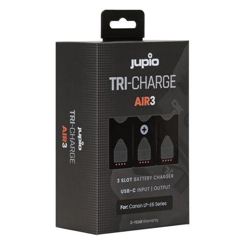 Jupio Tri-charge AIR3 Charger & Powerbank For Canon LP-E6 Series