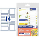 Avery Kids Durable Labels Dishwasher & Microwave Safe 42 Labels Dinosaur 41422