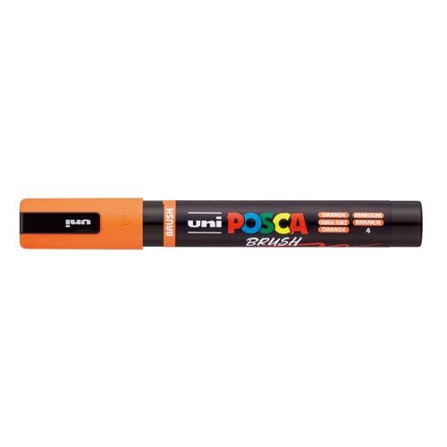 Uni Posca Marker 1-4mm  Medium Brush Tip Orange PC-5BR
