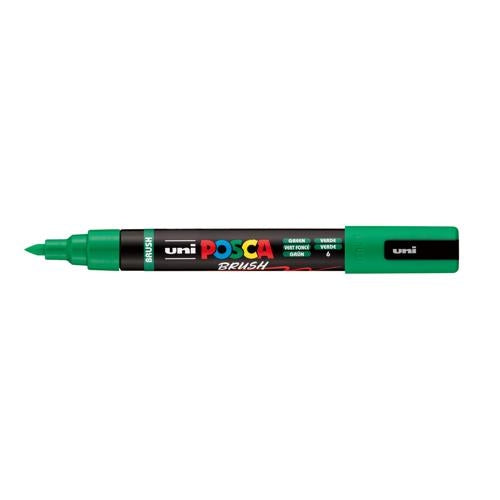 Uni Posca Marker 1-4mm  Medium Brush Tip Green PC-5BR