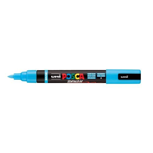 Uni Posca Marker 1-4mm  Medium Brush Tip Light Blue PC-5BR