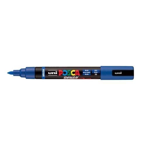 Uni Posca Marker 1-4mm  Medium Brush Tip Blue PC-5BR