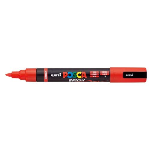 Uni Posca Marker 1-4mm  Medium Brush Tip Red PC-5BR