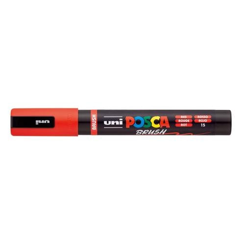 Uni Posca Marker 1-4mm  Medium Brush Tip Red PC-5BR