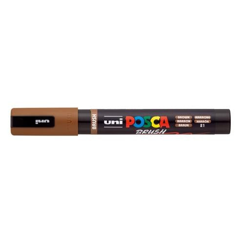 Uni Posca Marker 1-4mm  Medium Brush Tip Brown PC-5BR