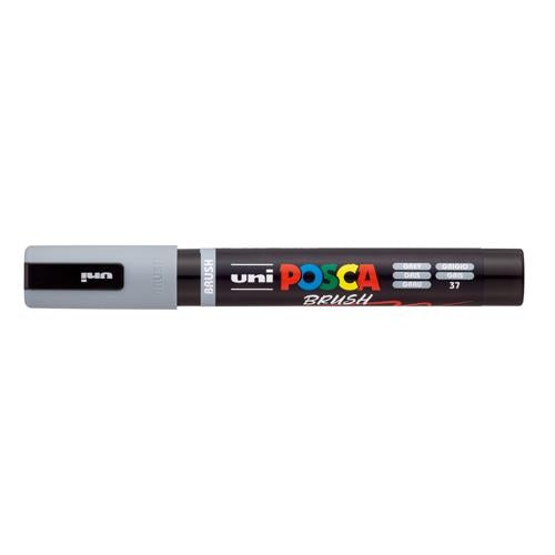 Uni Posca Marker 1-4mm  Medium Brush Tip Grey PC-5BR