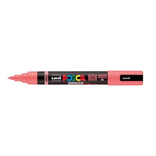 Uni Posca Marker 1-4mm  Medium Brush Tip Coral Pink PC-5BR