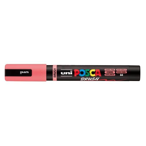 Uni Posca Marker 1-4mm  Medium Brush Tip Coral Pink PC-5BR