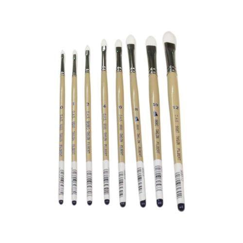 DAS S9680 White Taklon Filbert Brush #0