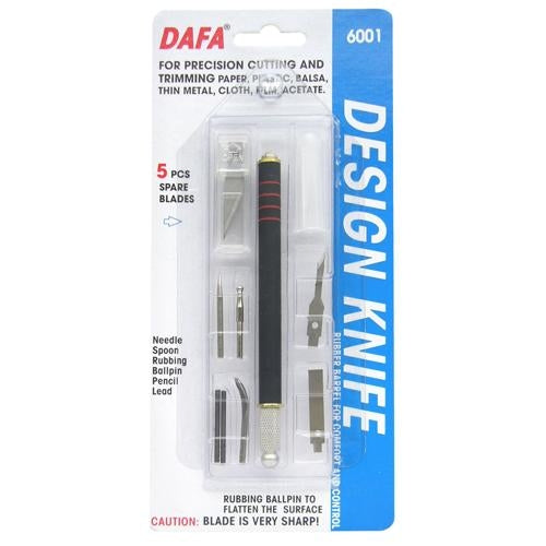 Dafa 6001 Design Knife With Assorted Tools (5 Blades And 5 Nibs)