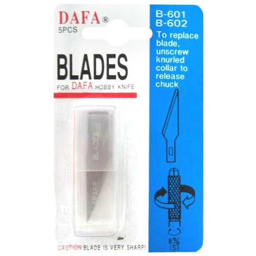 Dafa B-602 Hobby Knife 5 Piece Replacement Blades