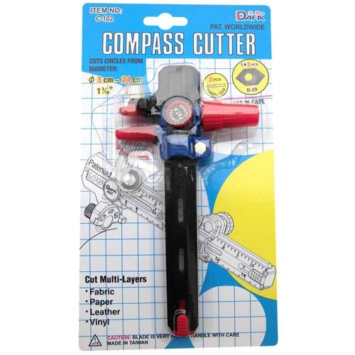 Dafa C-102 Compass Cutter 4 Blades 2 Leads - 3 to 24cm