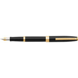 SHEAFFER SAGARIS 9471 GLOSS BLACK FOUNTAIN PEN WITH GOLD TONE TRIM - MEDIUM