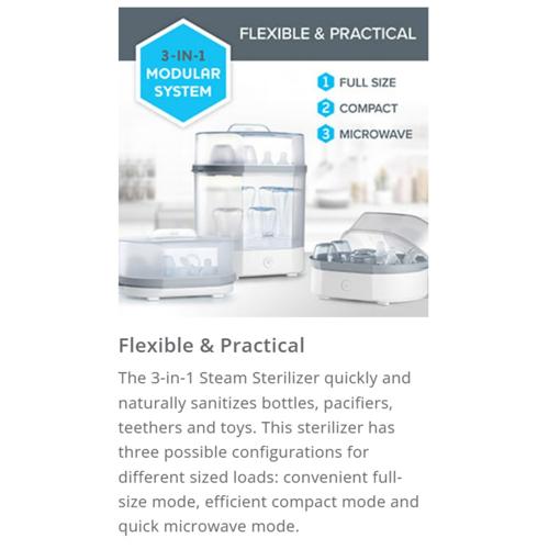 CHICCO STERILNATURAL: 3IN1 STERILISER