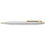 SHEAFFER VFM 9422 POLISHED CHROME BALLPOINT PEN WITH GOLD-TONE TRIM
