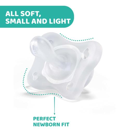 CHICCO SOOTHER:PHYSIO MINISOFT BLU SIL 0-2M 2PC