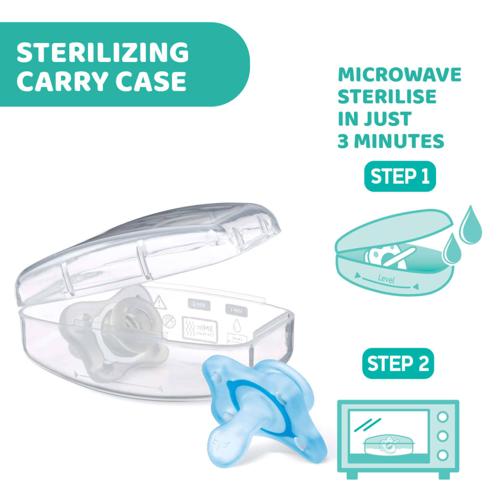 CHICCO SOOTHER:PHYSIO MINISOFT BLU SIL 0-2M 2PC