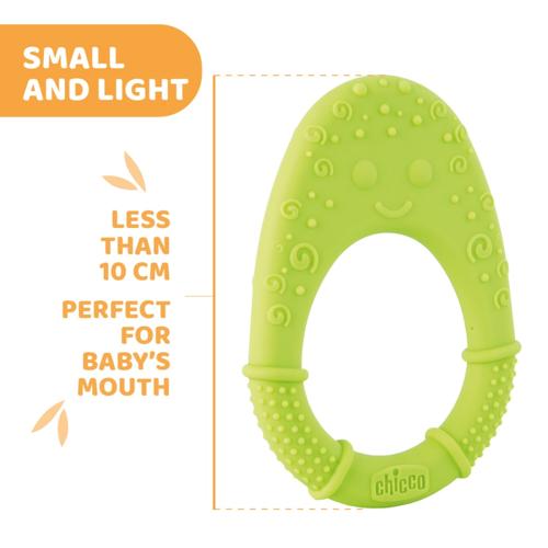 CHICCO TEETHER: ALL SOFT 2M+ LIME GREEN