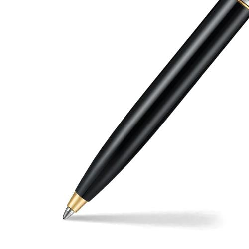 SHEAFFER SENTINEL MATT BLACK/CHRM CAP GOLD TRIM BALLPOINT PEN