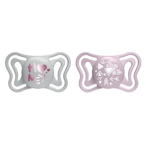 CHICCO SOOTHER: PHYSIO LIGHT PINK SIL 2-6M 2PC
