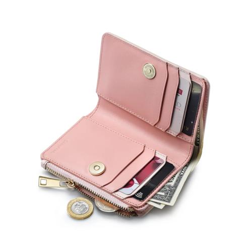 SHEAFFER EMILY IN PARIS FULL-GRAIN LEATHER ZIPPED BIFOLD COIN WALLET